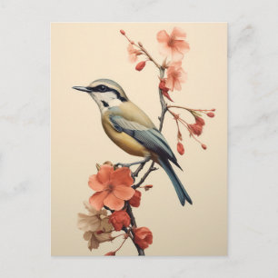 Carte Postale Oiseau matinal japonais