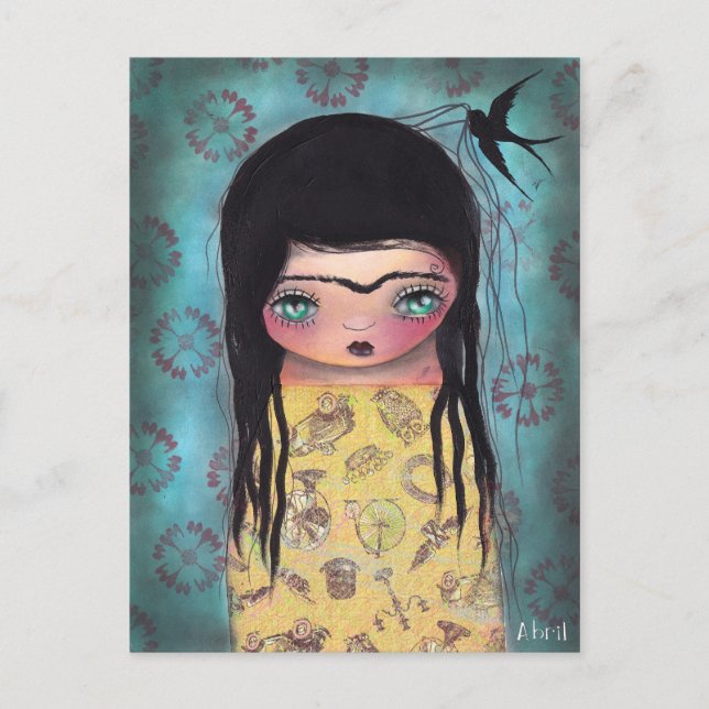 Carte Postale Oiseau noir (Devant)