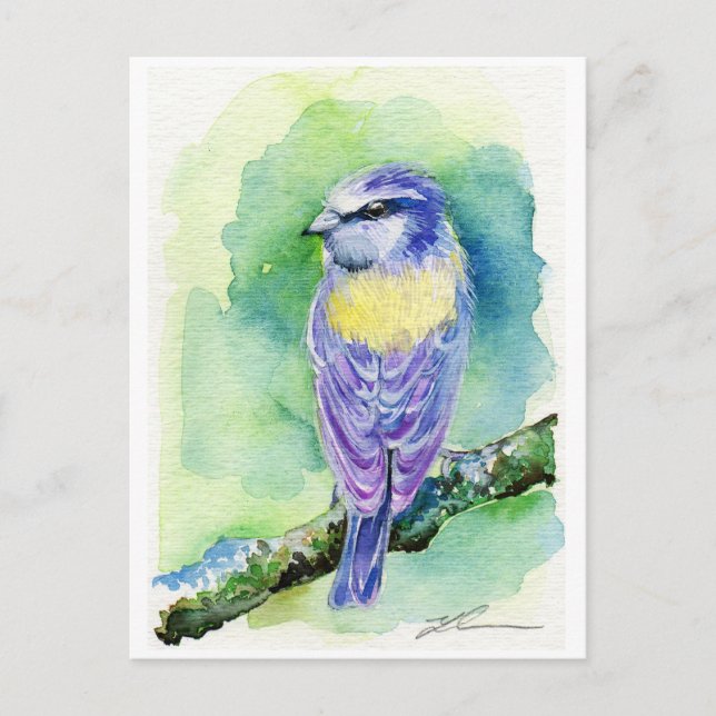 Carte Postale Oiseau pourpre (Devant)