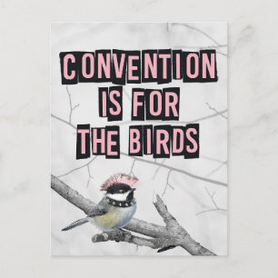 Carte Postale Oiseau Punk Alternatif Anti Conformité
