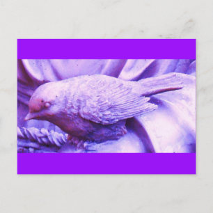 Carte Postale Oiseau statuaire violet