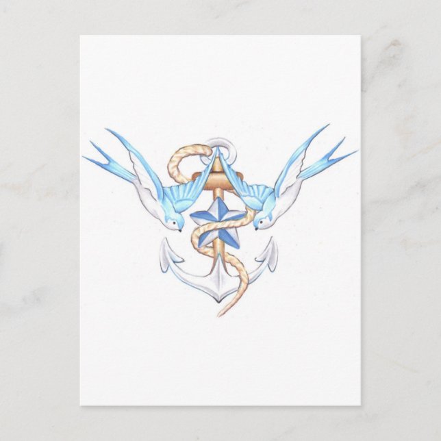 carte postale oiseaux (Devant)