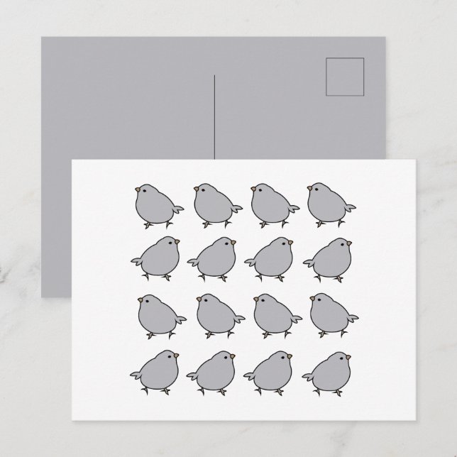 Carte Postale Oiseaux (Devant / Derrière)
