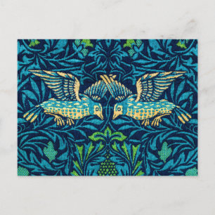 Carte Postale Oiseaux bleus par William Morris