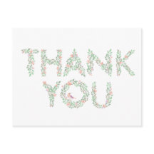 Oiseaux d'amour et lettres Merci