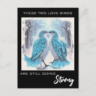 Carte Postale *~* Oiseaux de l'amour artistiques d'anniversaire 