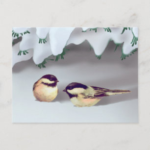 Carte Postale OISEAUX DE NEIGE par SHARON SHARPE
