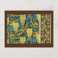 Oiseaux et glycine Verneuil bleu brun jaune