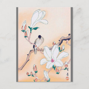 Carte Postale Oiseaux et Magnolia Blossom, Watanabe Seitei