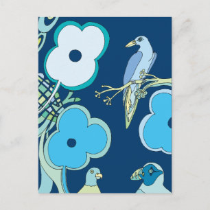 Carte Postale Oiseaux Fantaisistes