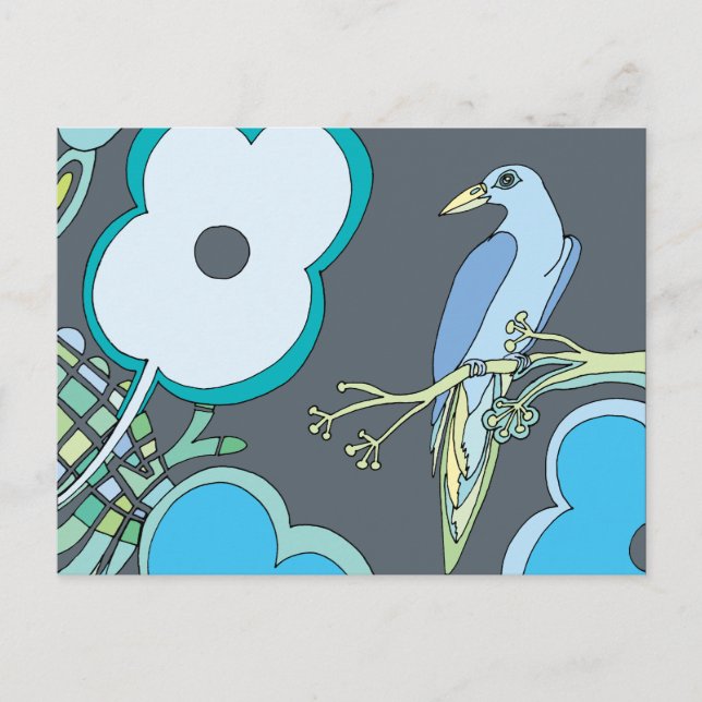 Carte Postale Oiseaux Fantaisistes (Devant)