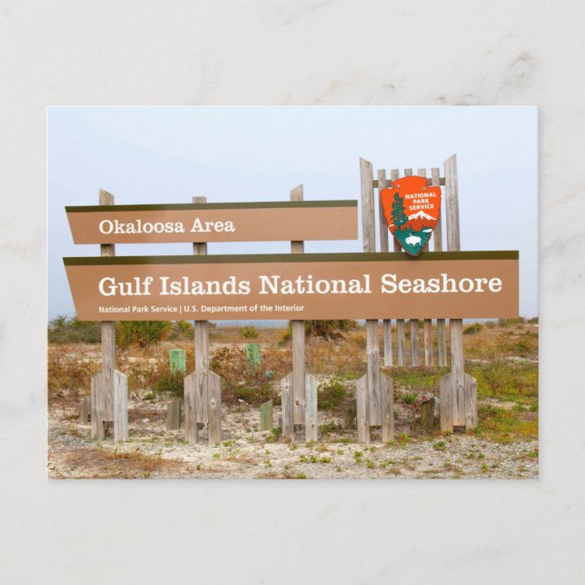 Carte Postale Okaloosa Area, Gulf Islands National Seashore, FL (Devant)