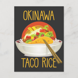 Carte Postale Okinawa Taco Rice japonais Cuisine japonaise Foodi