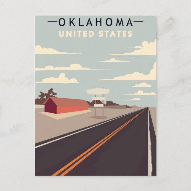 Carte Postale Oklahoma Amérique Vintage voyage tulsa usa (Devant)