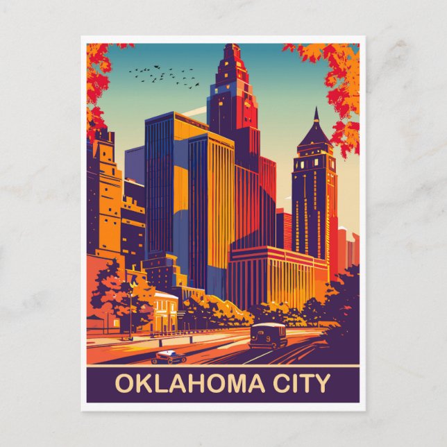 Carte Postale Oklahoma City en automne, Voyage (Devant)