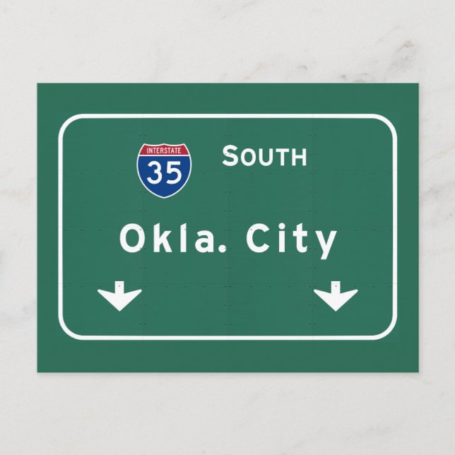 Carte Postale Oklahoma City ok Autoroute Interstate Freeway : (Devant)