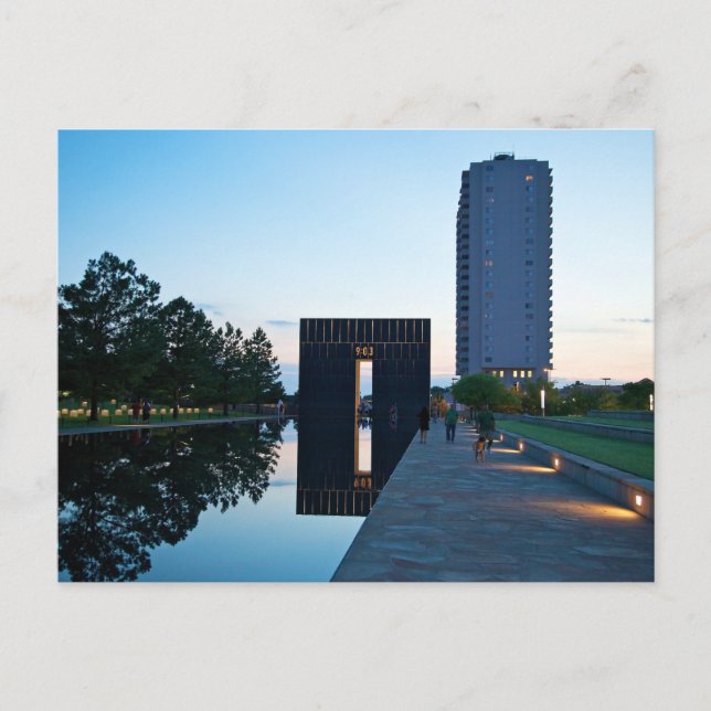 Carte Postale Oklahoma City Reflecting Pool Gate 9:03 (Devant)