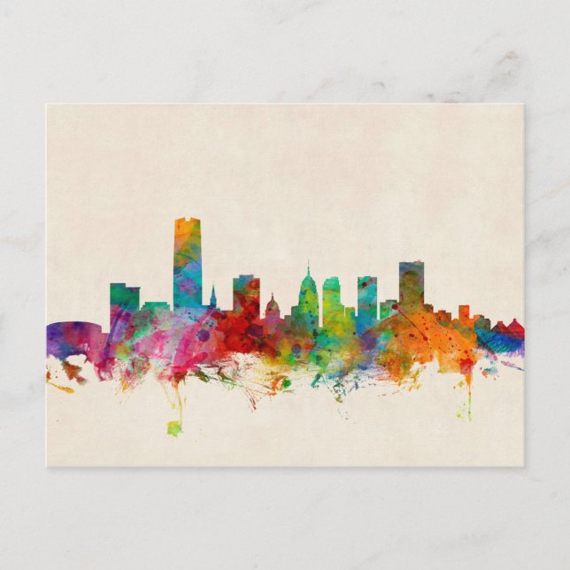 Carte Postale Oklahoma City Skyline Ville (Devant)