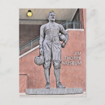 Oklahoma Jim Thorpe Museum Statue Aquarelle