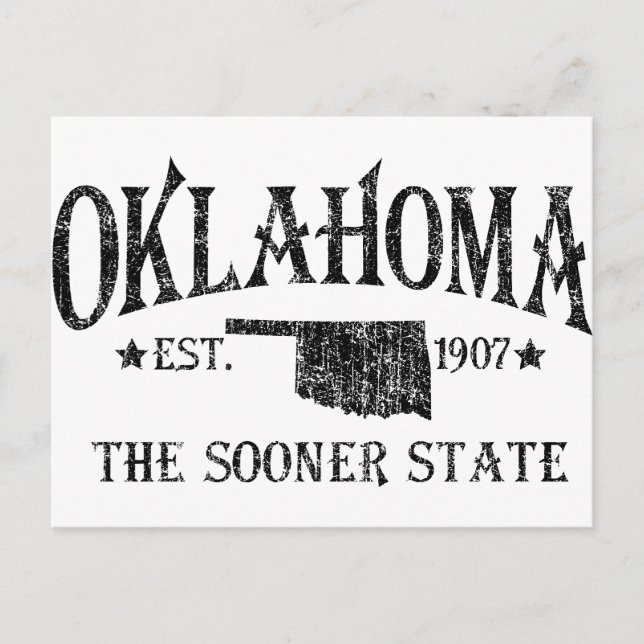 Carte Postale Oklahoma - L'État le plus tôt (Devant)