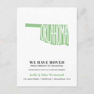 Carte Postale OKLAHOMA Nous avons déplacé Nouvelle adresse Nouve