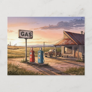Carte Postale Oklahoma Route 66 Gare Vintage