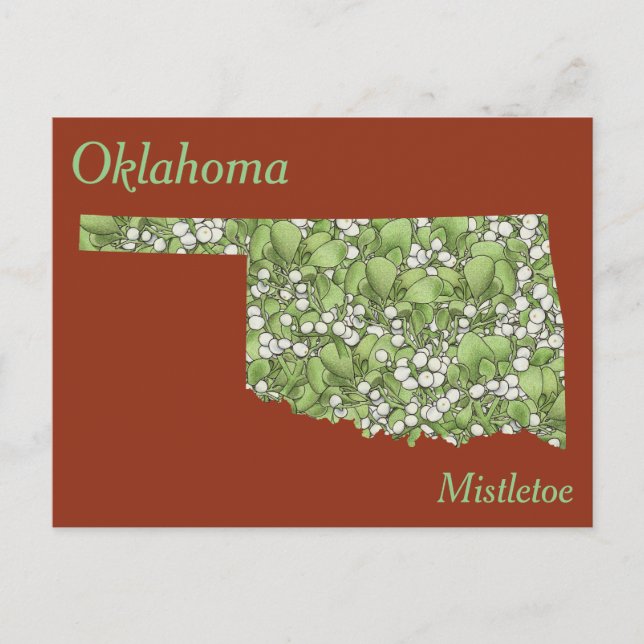 Carte Postale Oklahoma State Flower Plan de collage (Devant)