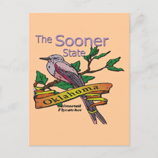 Carte Postale Oklahoma Toner StateScissortail Flycatcher (Devant)