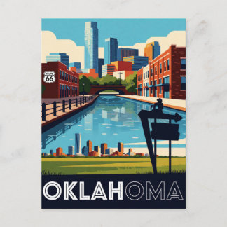 Carte Postale Oklahoma USA Route 66 Américanisme au bord de la r