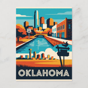 Carte Postale Oklahoma USA Route 66 et voyages dans les plaines