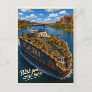 Carte Postale Oklahoma Wish You Were Here Série des États