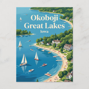 Carte Postale Okoboji Iowa Grands Lacs