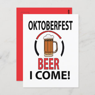 Carte Postale Oktoberfest Bière Boire Funny Oktoberfest