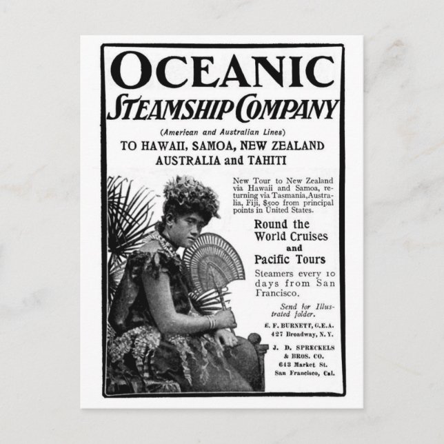 Carte Postale Old Advert Oceanship Company (Devant)