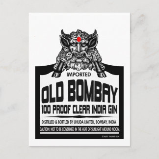 Carte Postale Old Bombay Gin