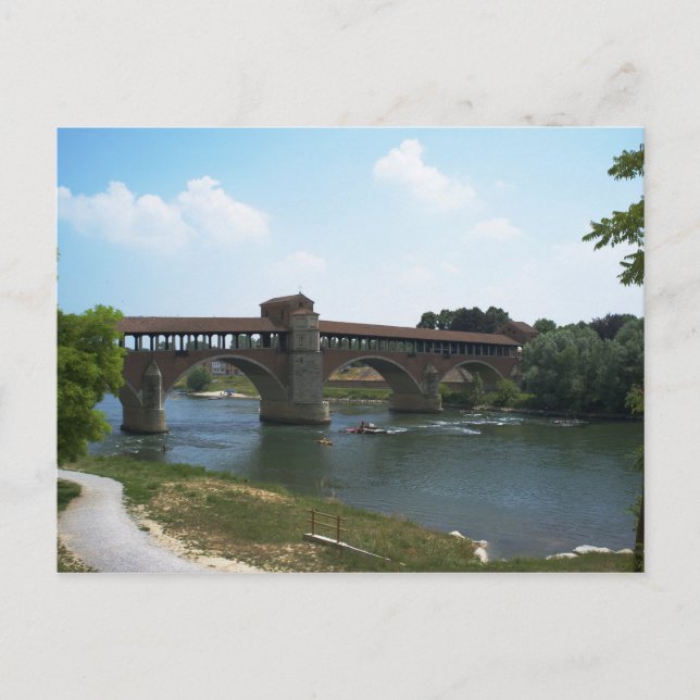 Carte postale Old Bridge Pavia (Devant)