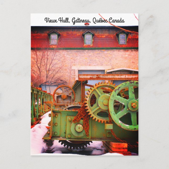 Carte Postale Old Factory Machinery Gears Wheels Vieux Hull (Devant)