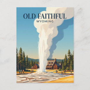Carte Postale Old Faithful USA