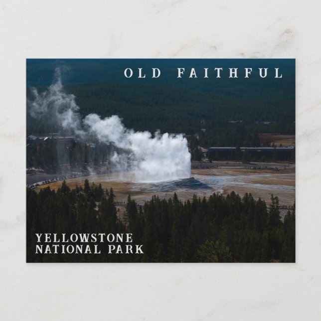 Carte Postale Old Faithouse Geyser Eruption Yellowstone (Devant)