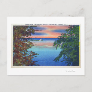 Carte Postale Old Fort Ontario Sunset Vue du lac Ontario
