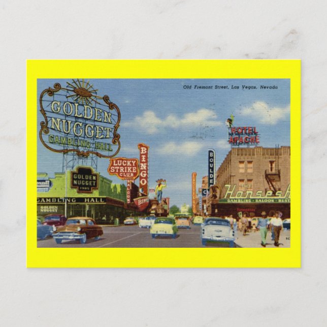 Carte Postale Old Fremont St, Las Vegas Vintage (Devant)