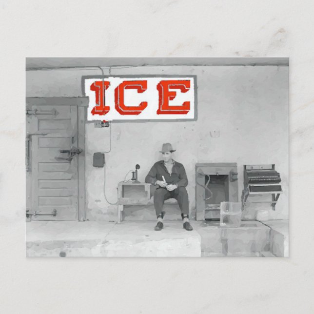 Carte Postale Old Ice House, Histoire 1928 (Devant)