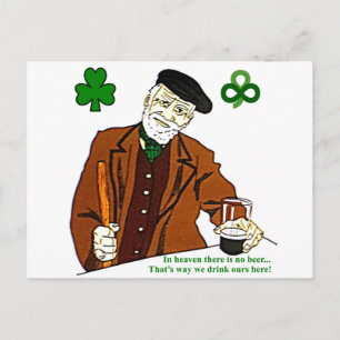 Carte postale Old Irish Drinker