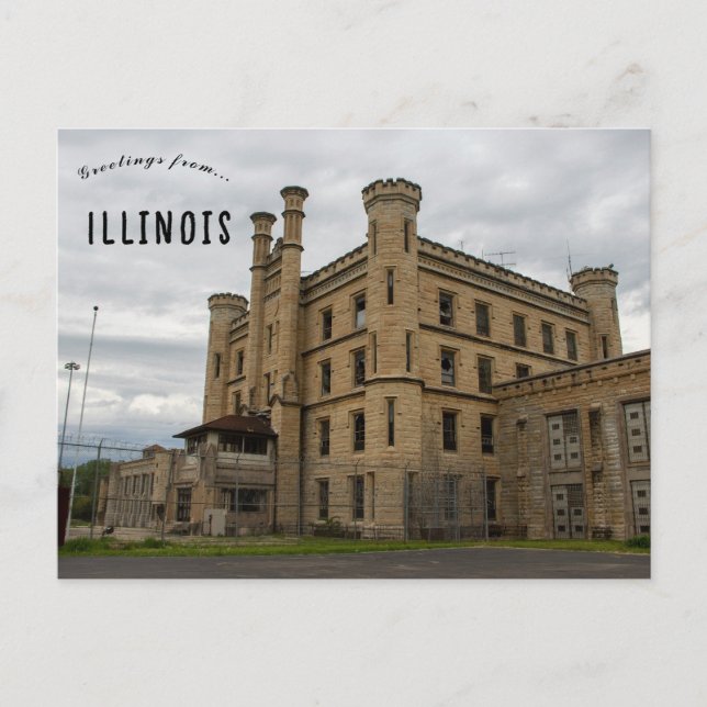 Carte Postale Old Joliet Prison Joliet Illinois (Devant)