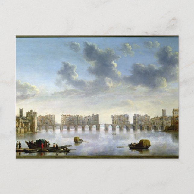 Carte Postale Old London Bridge (pétrole), c.1630 (Devant)