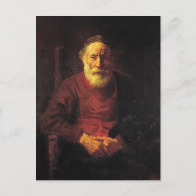 Carte Postale Old man in red - Rembrandt (Devant)