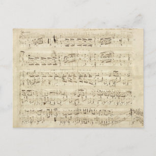 Carte Postale Old Music Notes