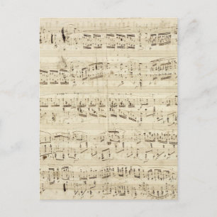 Carte Postale Old Music Notes