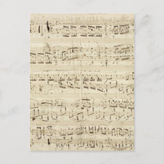 Carte Postale Old Music Notes
