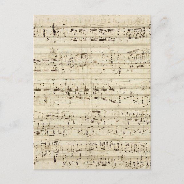 Carte Postale Old Music Notes (Devant)
